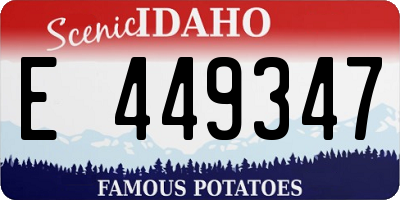 ID license plate E449347