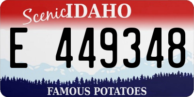 ID license plate E449348