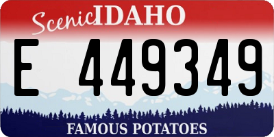 ID license plate E449349