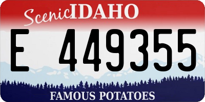 ID license plate E449355