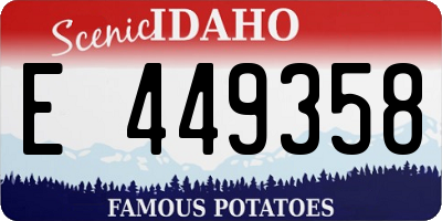 ID license plate E449358