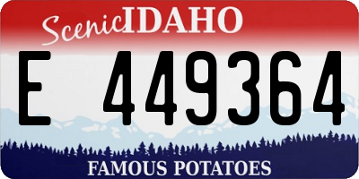 ID license plate E449364
