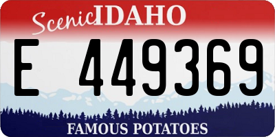ID license plate E449369