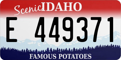 ID license plate E449371