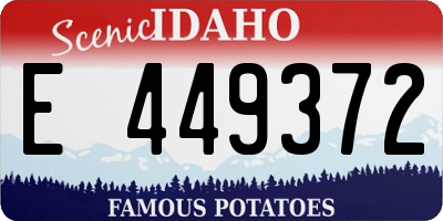 ID license plate E449372