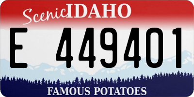 ID license plate E449401