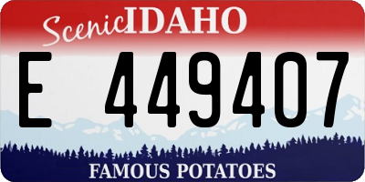 ID license plate E449407