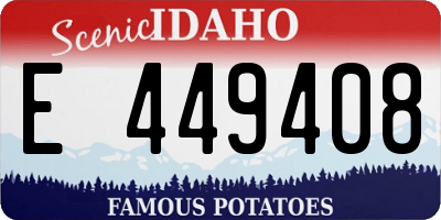 ID license plate E449408