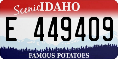 ID license plate E449409