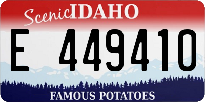 ID license plate E449410