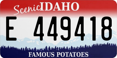 ID license plate E449418