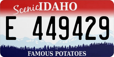 ID license plate E449429