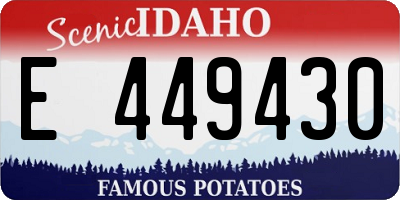 ID license plate E449430