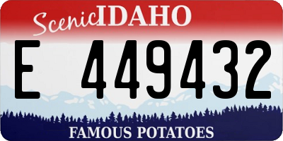 ID license plate E449432