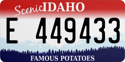 ID license plate E449433