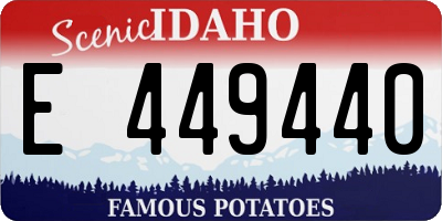 ID license plate E449440