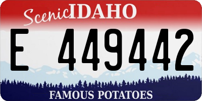 ID license plate E449442