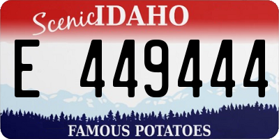 ID license plate E449444