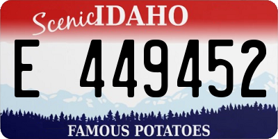 ID license plate E449452