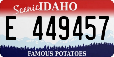 ID license plate E449457