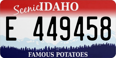 ID license plate E449458