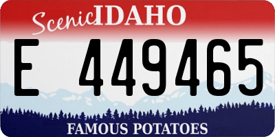 ID license plate E449465