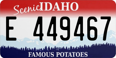ID license plate E449467