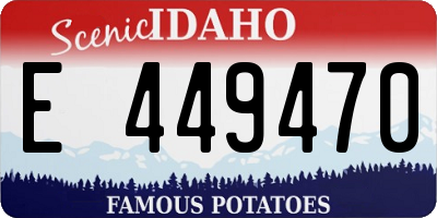 ID license plate E449470