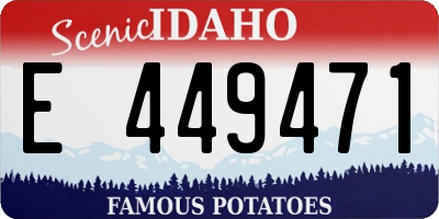 ID license plate E449471