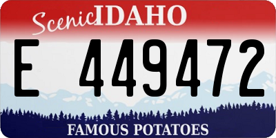 ID license plate E449472