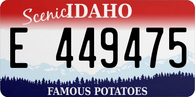 ID license plate E449475