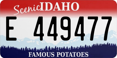 ID license plate E449477