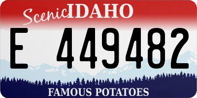 ID license plate E449482