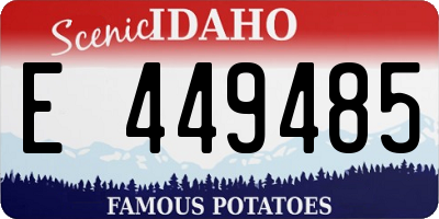 ID license plate E449485