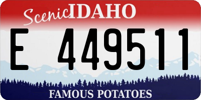 ID license plate E449511