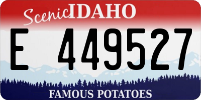 ID license plate E449527