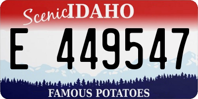 ID license plate E449547