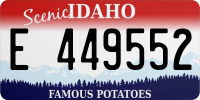 ID license plate E449552