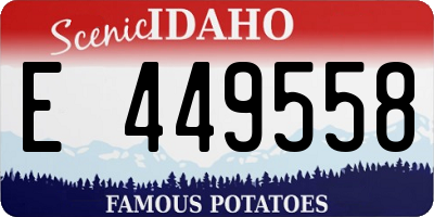 ID license plate E449558