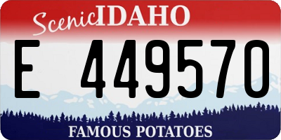 ID license plate E449570