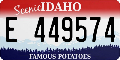ID license plate E449574