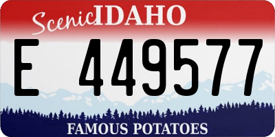 ID license plate E449577