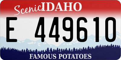 ID license plate E449610