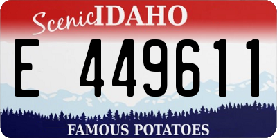 ID license plate E449611
