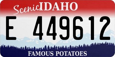 ID license plate E449612
