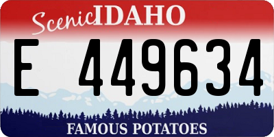 ID license plate E449634