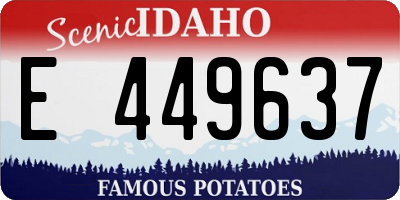 ID license plate E449637
