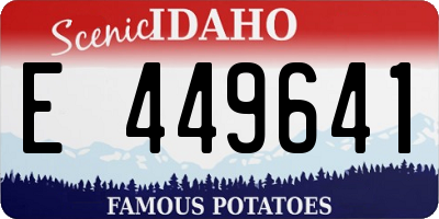 ID license plate E449641