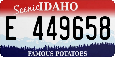 ID license plate E449658