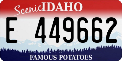 ID license plate E449662